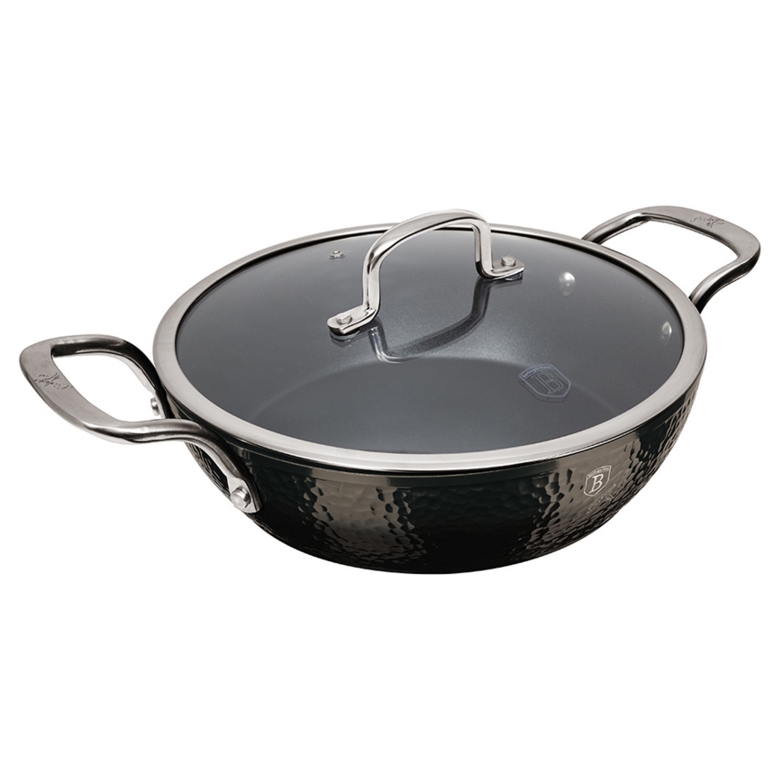 BerlingerHaus - Lav gryde med titanbelægning + låg 28 cm sort