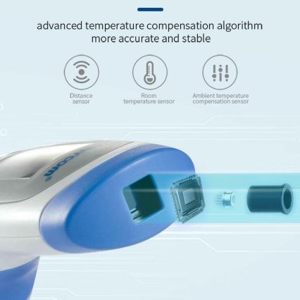 Berrcom Infrarødt termometer non-contact JXB-182 2×AA
