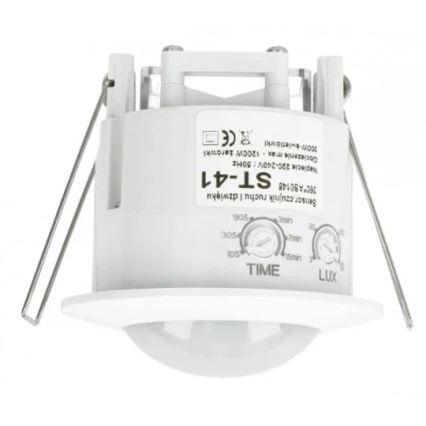 Bevægelses- og skumringssensor ST41 360 ° hvid