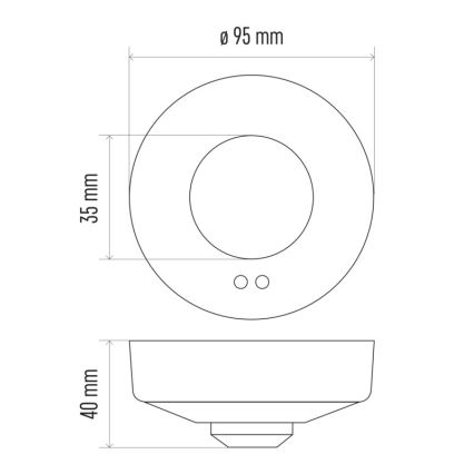 Bevægelsessensor med mikrobølger MW B 360° 1200W/230V hvid