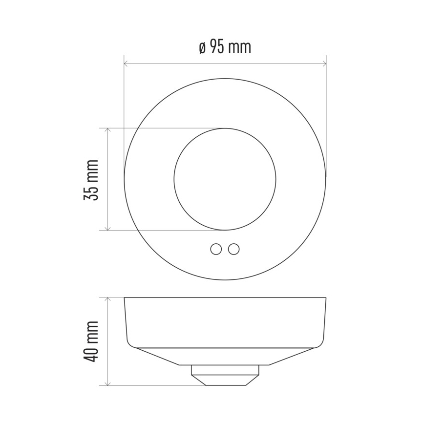 Bevægelsessensor med mikrobølger MW B 360° 1200W/230V hvid