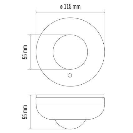 Bevægelsessensor PIR B 360° 1200W/230V hvid