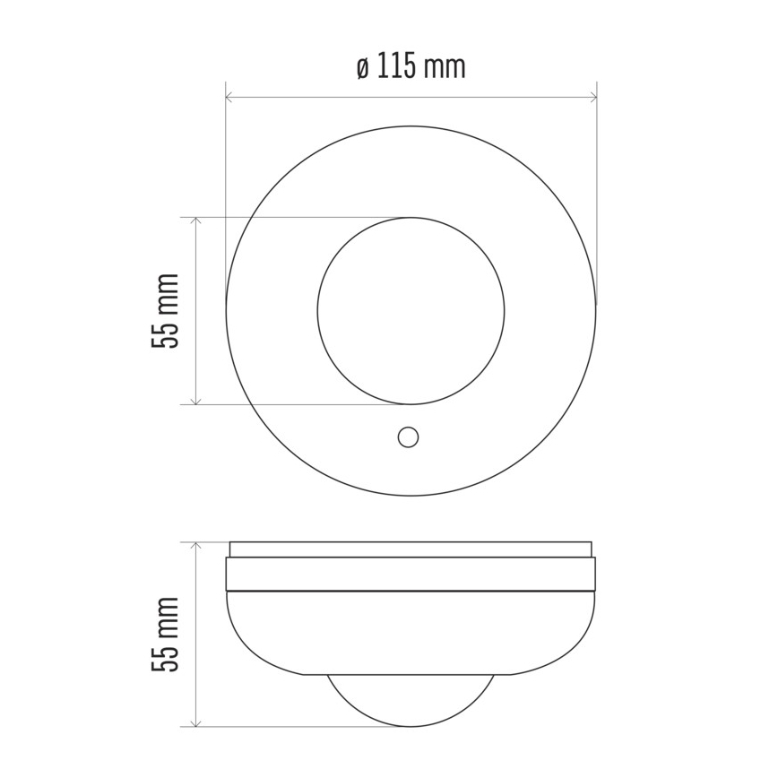 Bevægelsessensor PIR B 360° 1200W/230V hvid