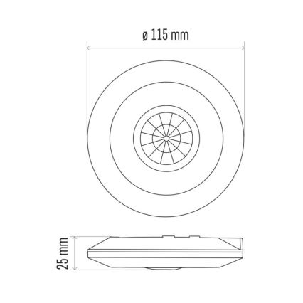 Bevægelsessensor PIR B 360° 2000W/230V hvid