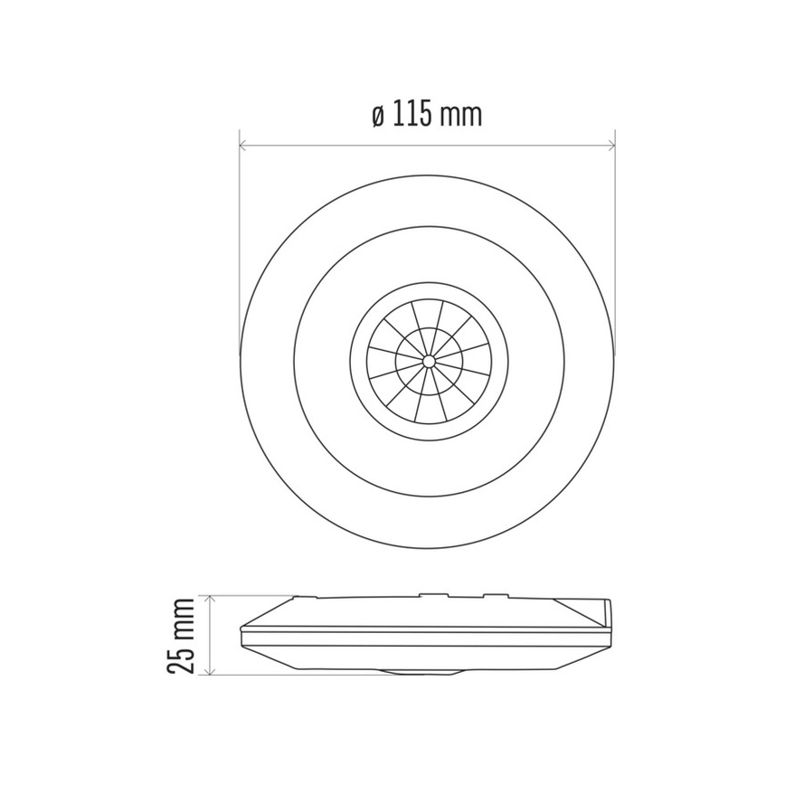 Bevægelsessensor PIR B 360° 2000W/230V hvid