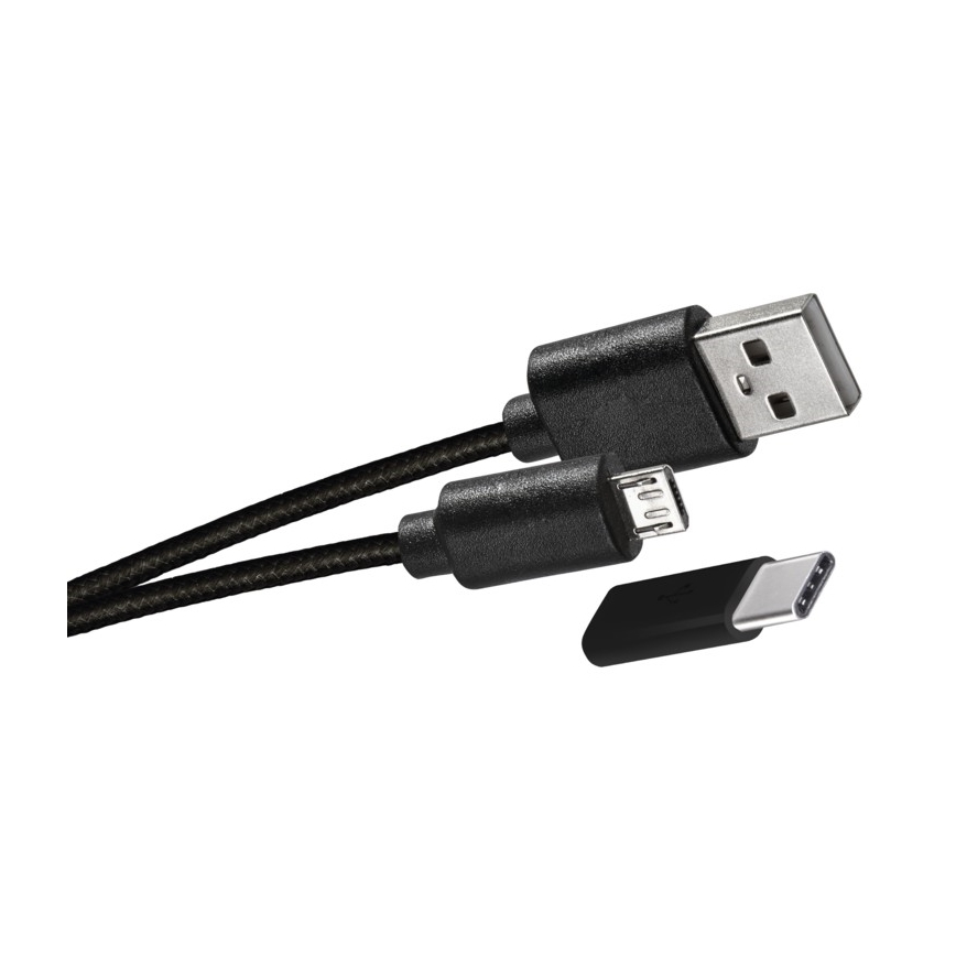 Biloplader 2,1A + micro USB-kabel