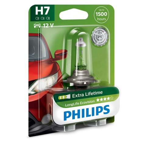 Bilpære Philips ECOVISION 12972LLECOB1 H7 PX26d/55W/12V