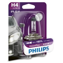 Bilpære Philips VISION PLUS 12342VPB1 H4 P43t-38/55W/12V