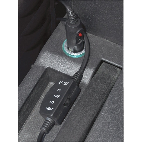Bilsædeovertræk med varme termostat 12V grå/sort | Lampemania