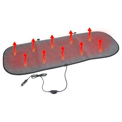 Bilsædeovertræk med varme og termostat 12V grå