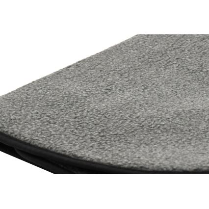 Bilsædeovertræk med varme og termostat 12V grå