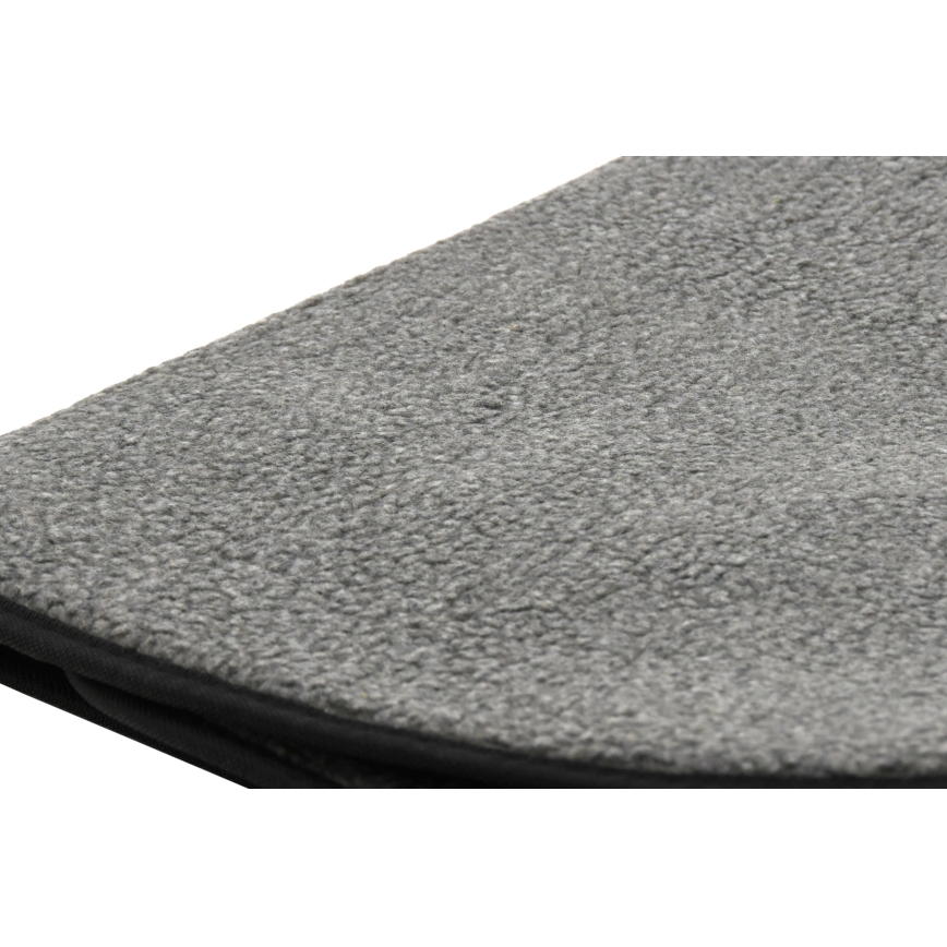 Bilsædeovertræk med varme og termostat 12V grå