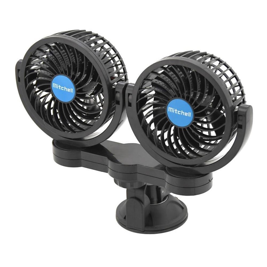 Bilventilator med sugekop 7W/12V sort