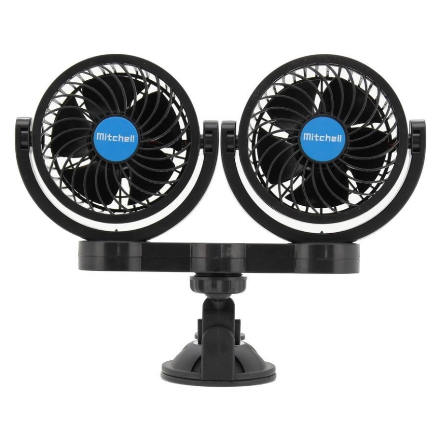 Bilventilator med sugekop 7W/12V sort