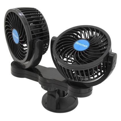 Bilventilator med sugekop 7W/12V sort