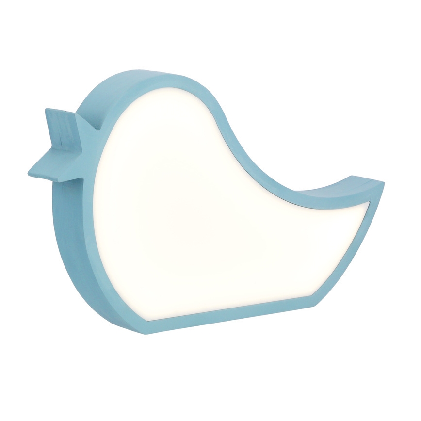 BIRD LED-bordlampe til børn 12W/230V blå
