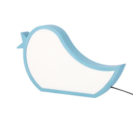 BIRD LED-bordlampe til børn 12W/230V blå
