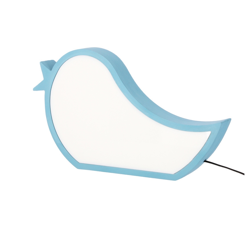 BIRD LED-bordlampe til børn 12W/230V blå