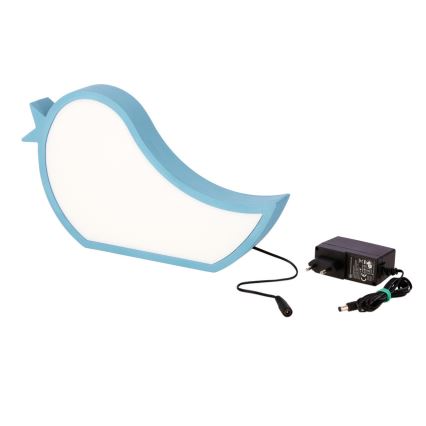 BIRD LED-bordlampe til børn 12W/230V blå