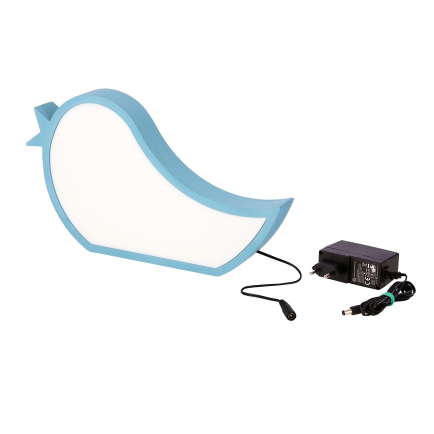 BIRD LED-bordlampe til børn 12W/230V blå