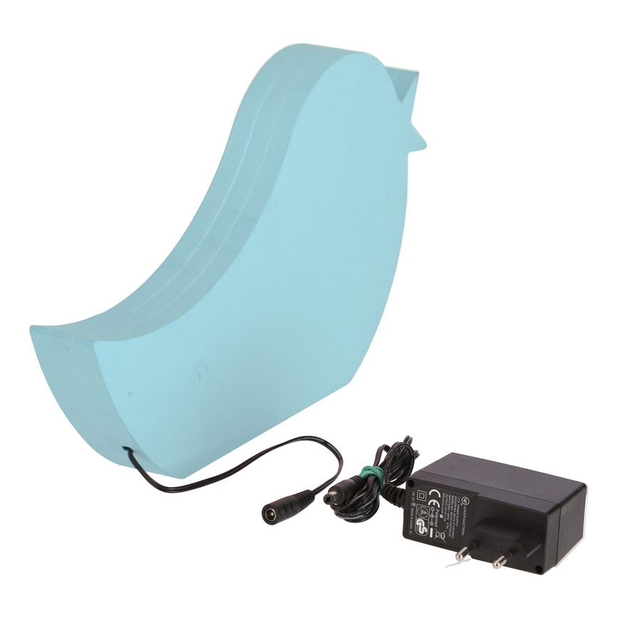 BIRD LED-bordlampe til børn 12W/230V blå