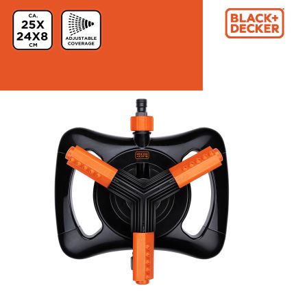 BLACK+DECKER - Havesprinkler m. tre arme