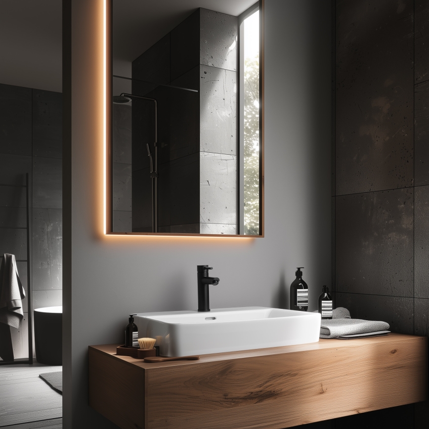 Blandingsbatteri til håndvask RINGSTED 17,8 cm mat sort