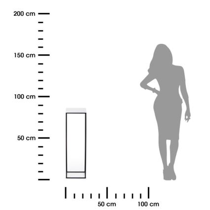 Blomstativ BASICLOFT 80x24 sort/hvid