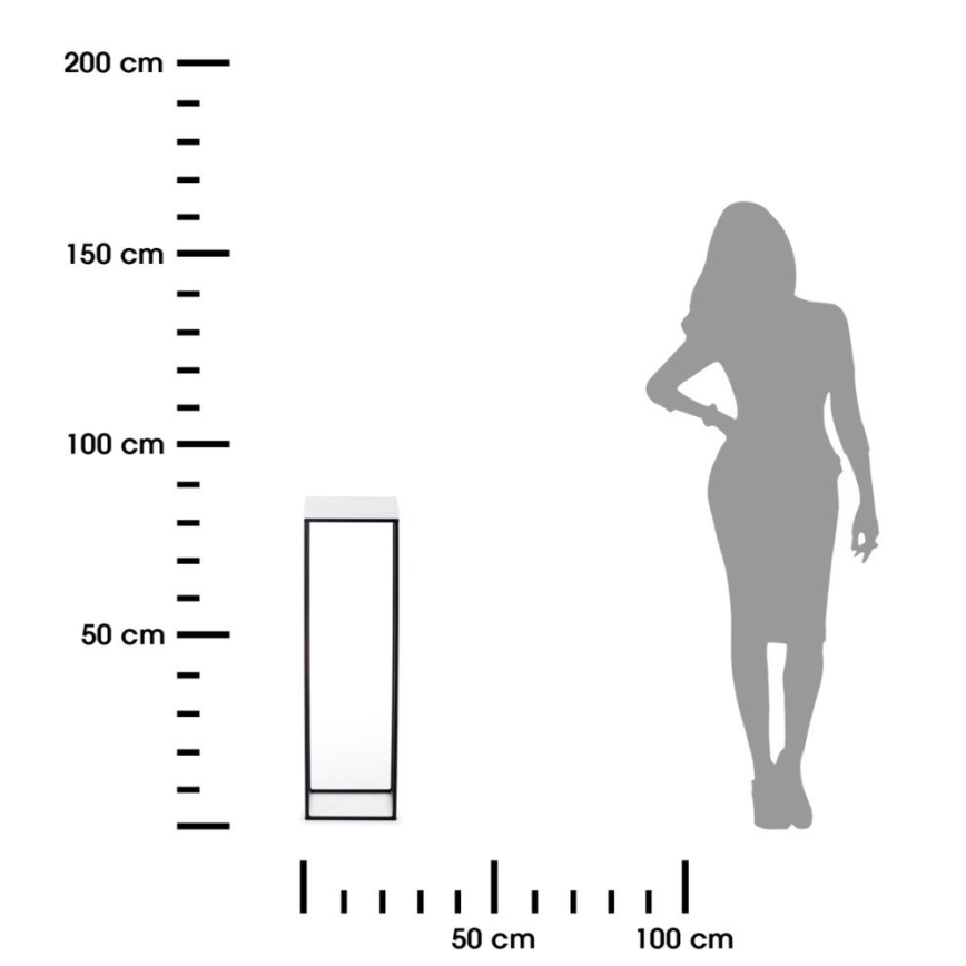 Blomstativ BASICLOFT 80x24 sort/hvid