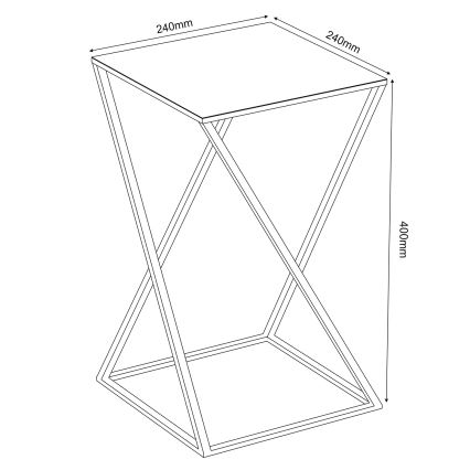 Blomstativ 40x24 cm i guld