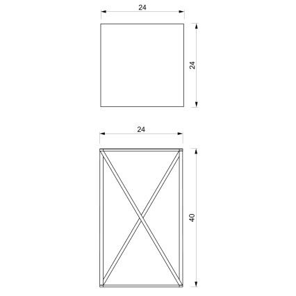 Blomstativ 40x24 cm i guld