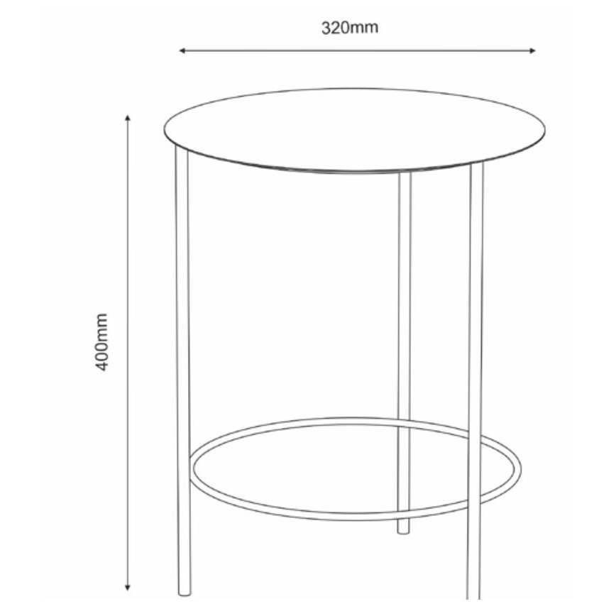 Blomstativ 40x32 cm hvid