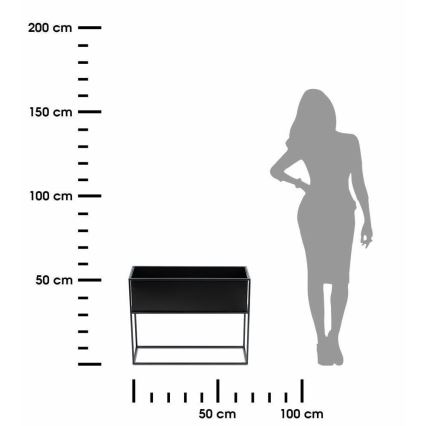 Blomstativ 50x64 cm sort