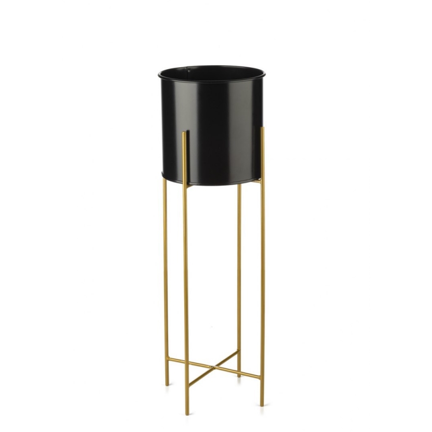 Blomstativ 75x17 cm sort/guld