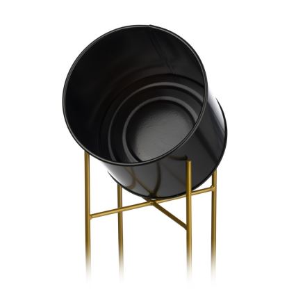 Blomstativ 75x17 cm sort/guld