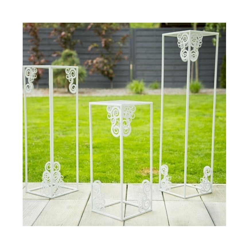 Blomstativ 80x24 cm hvid