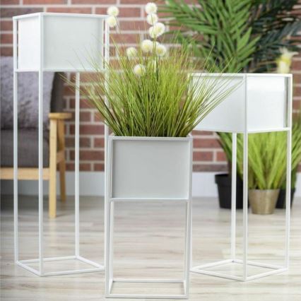 Blomstativ 90x24 cm hvid