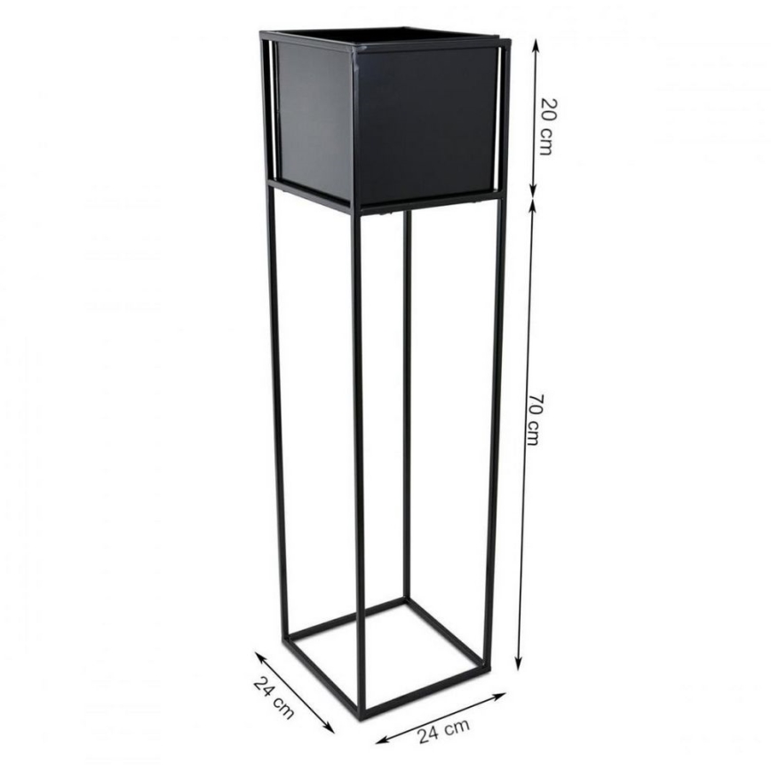 Blomstativ 90x24 cm sort