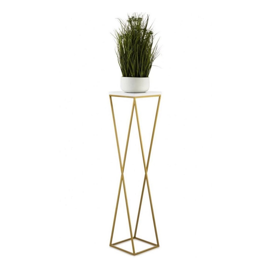 Blomstativ LOFT 100x24 cm guld/hvid