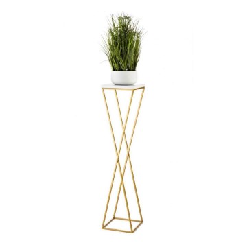 Blomstativ LOFT 100x24 cm guld/hvid