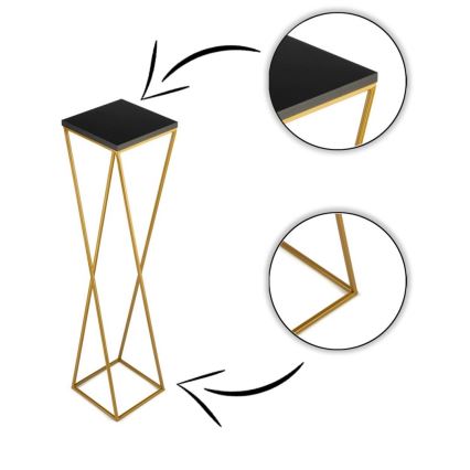 Blomstativ LOFT 100x24 cm guld/sort