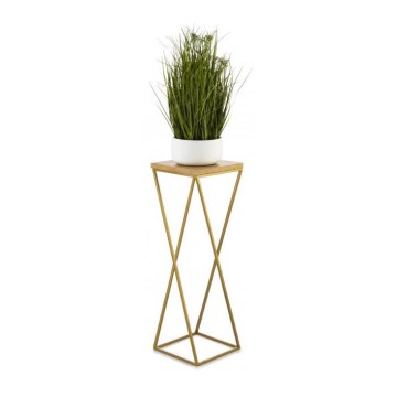 Blomstativ LOFT 70x24 cm i guld/brun
