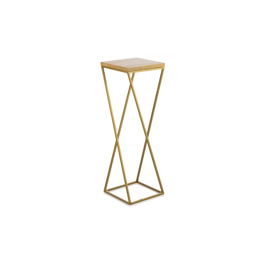 Blomstativ LOFT 70x24 cm i guld/brun