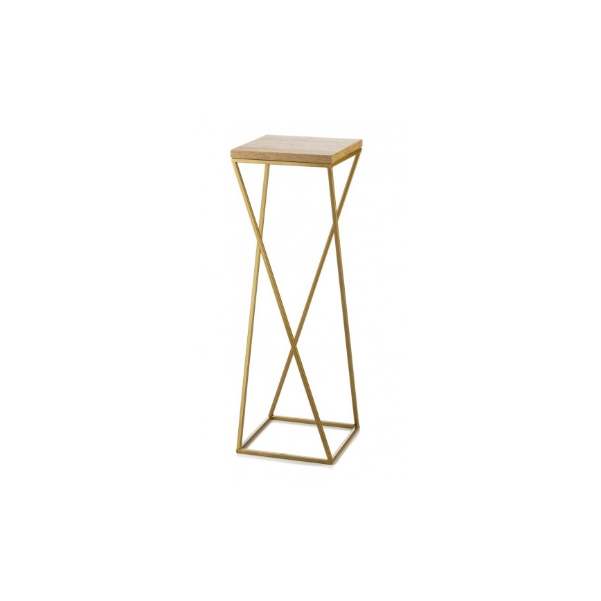 Blomstativ LOFT 70x24 cm i guld/brun