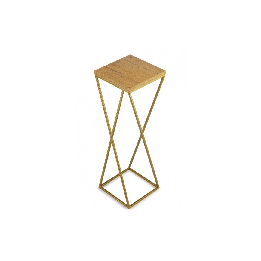 Blomstativ LOFT 70x24 cm i guld/brun