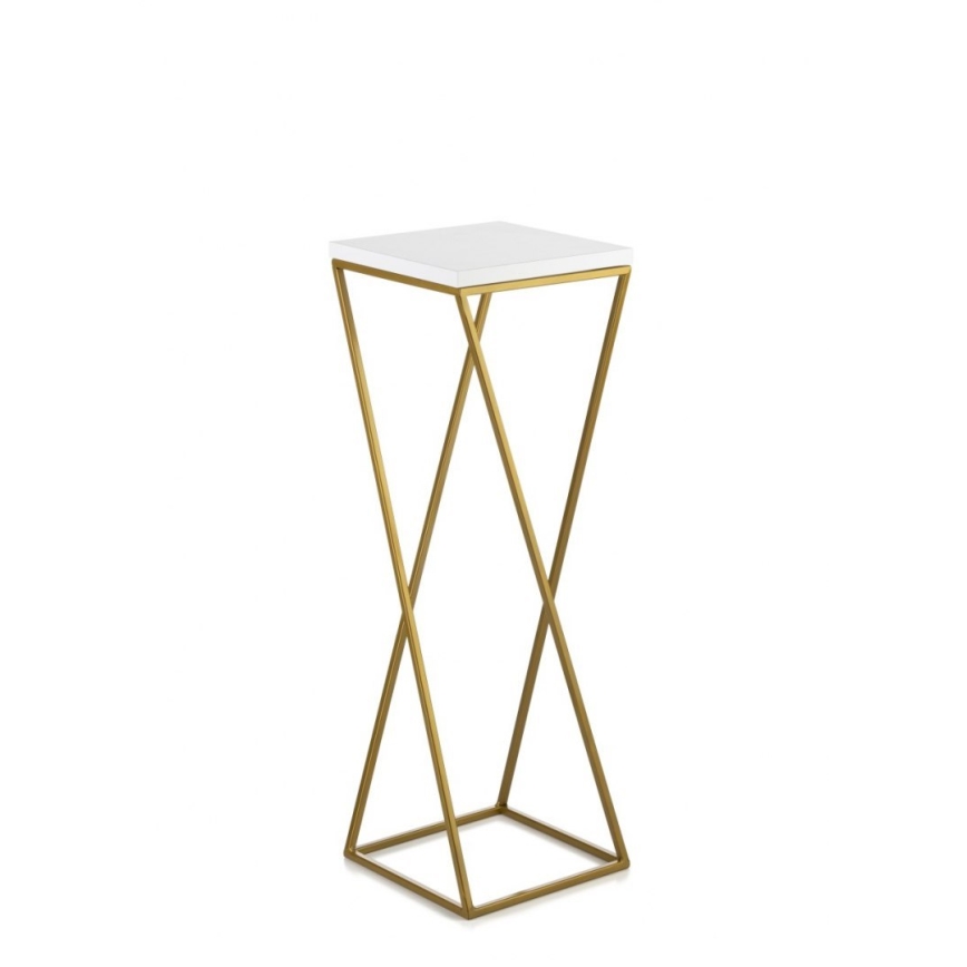 Blomstativ LOFT 70x24 cm guld/hvid