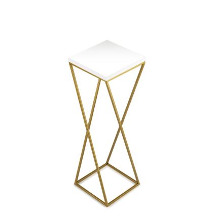 Blomstativ LOFT 70x24 cm guld/hvid