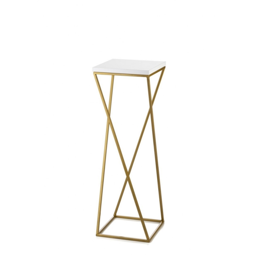 Blomstativ LOFT 70x24 cm guld/hvid