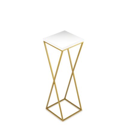 Blomstativ LOFT 70x24 cm guld/hvid