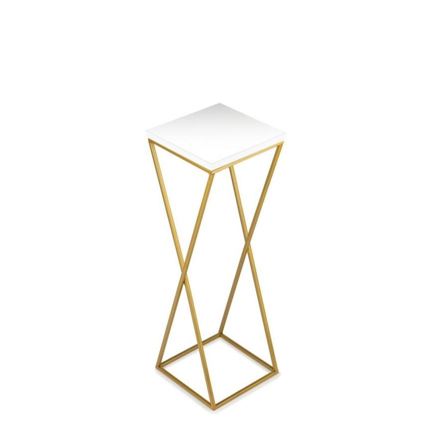 Blomstativ LOFT 70x24 cm guld/hvid
